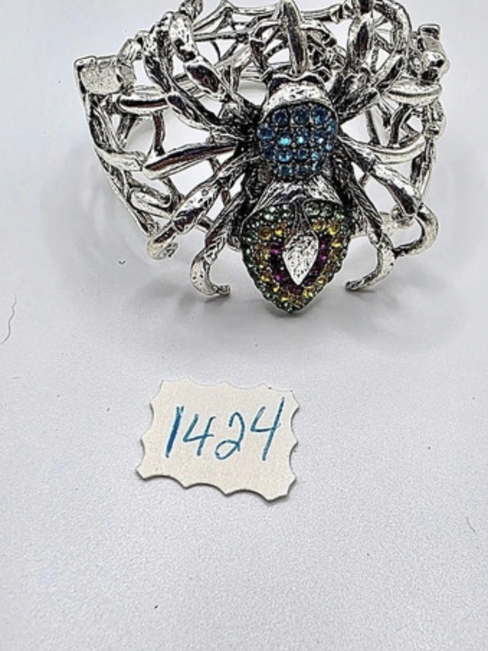 Jeweled Spider Statement Bracelet